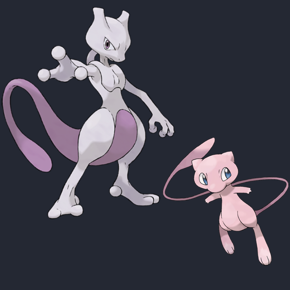 Mewtwo et Mew